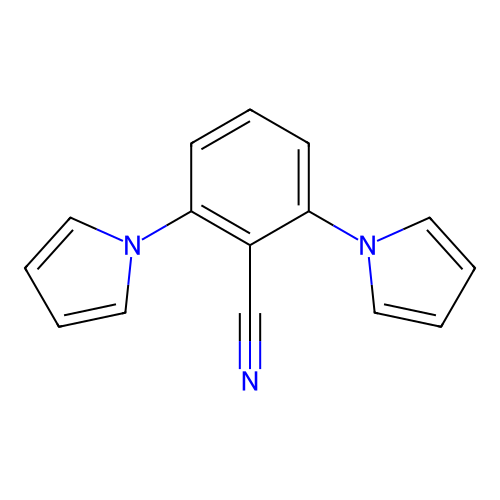 2,6-di(1H-pyrrol-1-yl)benzenecarbonitrile structure