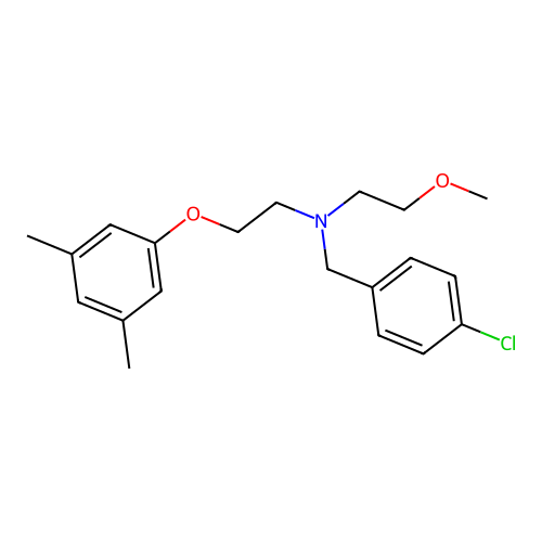 N-(4-chlorobenzyl)-2-(3,5-dimethylphenoxy)-N-(2-methoxyethyl)-1-ethanamine structure