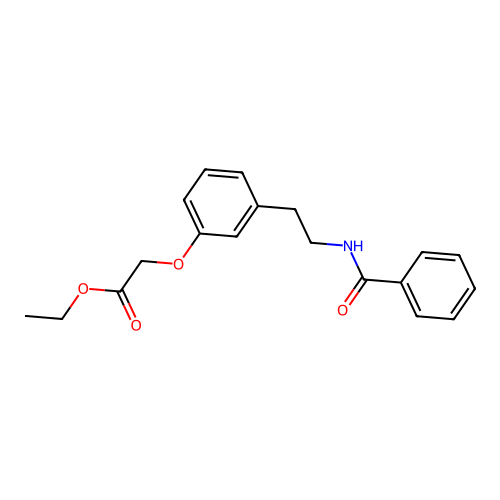 Ethyl 2-{3-[2-(benzoylamino)ethyl]phenoxy}acetate structure