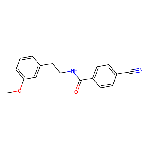 4-cyano-N-[2-(3-methoxyphenyl)ethyl]benzamide structure