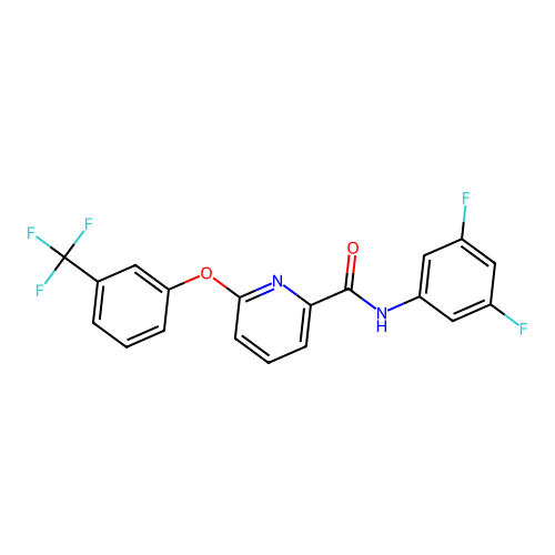 N-(3,5-difluorophenyl)-6-[3-(trifluoromethyl)phenoxy]-2-pyridinecarboxamide structure
