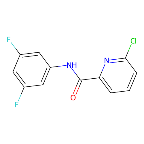 6-chloro-N-(3,5-difluorophenyl)pyridine-2-carboxamide structure