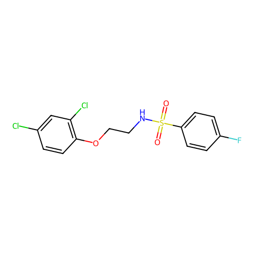 N-[2-(2,4-dichlorophenoxy)ethyl]-4-fluorobenzenesulfonamide structure