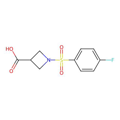 1-(4-Fluorobenzenesulfonyl)azetidine-3-carboxylic acid structure