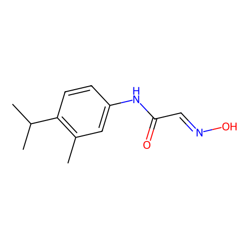2-hydroxyimino-N-(3-methyl-4-propan-2-ylphenyl)acetamide structure