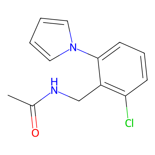 N-[2-chloro-6-(1H-pyrrol-1-yl)benzyl]acetamide structure