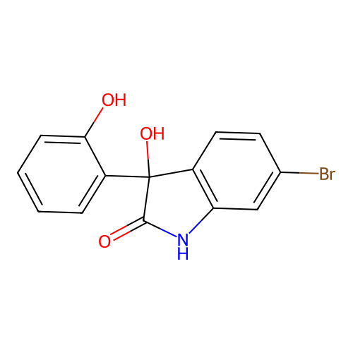 6-bromo-3-hydroxy-3-(2-hydroxyphenyl)-1,3-dihydro-2H-indol-2-one structure