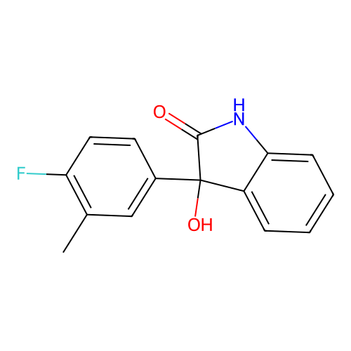 3-(4-fluoro-3-methylphenyl)-3-hydroxy-1,3-dihydro-2H-indol-2-one structure