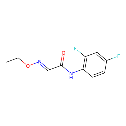 N-(2,4-difluorophenyl)-2-ethoxyiminoacetamide structure