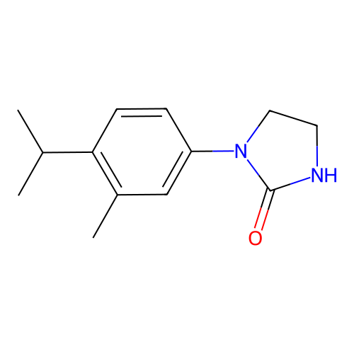 1-(4-isopropyl-3-methylphenyl)tetrahydro-2H-imidazol-2-one structure