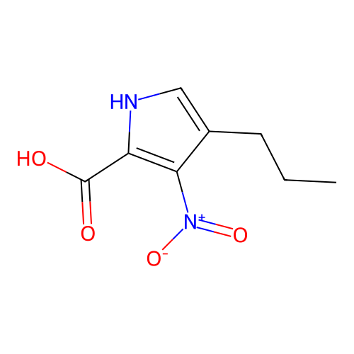 3-nitro-4-propyl-1H-pyrrole-2-carboxylic Acid structure