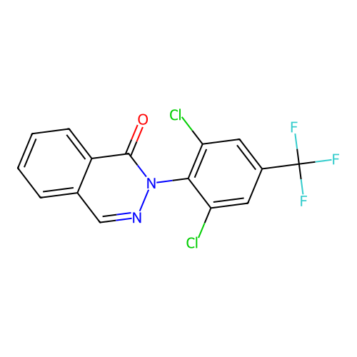 2-[2,6-Dichloro-4-(trifluoromethyl)phenyl]phthalazin-1-one structure