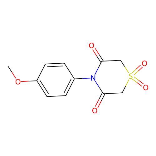4-(4-Methoxyphenyl)-1,1-dioxo-1,4-thiazinane-3,5-dione structure