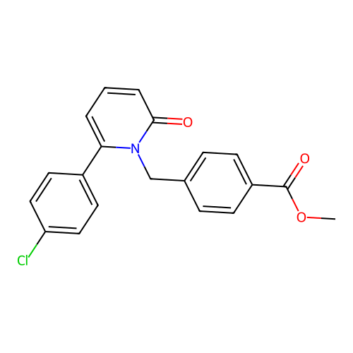 methyl 4-{[2-(4-chlorophenyl)-6-oxo-1(6H)-pyridinyl]methyl}benzenecarboxylate structure