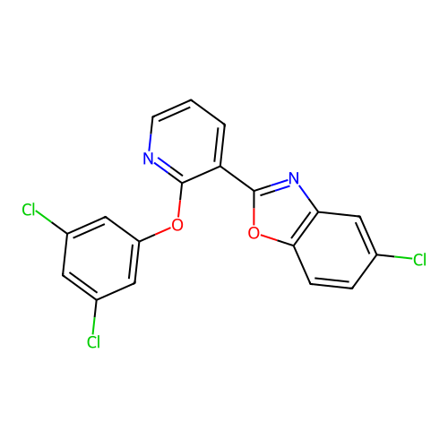5-Chloro-2-[2-(3,5-dichlorophenoxy)pyridin-3-yl]-1,3-benzoxazole structure