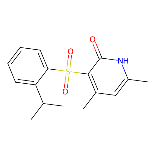 3-[(2-isopropylphenyl)sulfonyl]-4,6-dimethyl-2(1H)-pyridinone structure