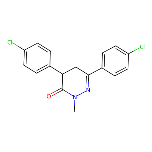 4,6-bis(4-chlorophenyl)-2-methyl-4,5-dihydro-3(2H)-pyridazinone structure