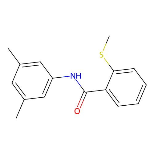 N-(3,5-dimethylphenyl)-2-(methylsulfanyl)benzenecarboxamide structure