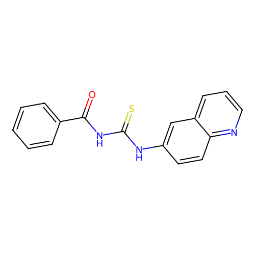 N-benzoyl-N'-(6-quinolinyl)thiourea structure