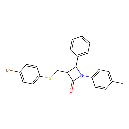 3-{[(4-Bromophenyl)sulfanyl]methyl}-1-(4-methylphenyl)-4-phenyl-2-azetanone structure