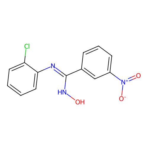 N-(2-chlorophenyl)-N'-hydroxy-3-nitrobenzenecarboximidamide structure