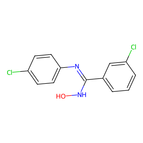 3-chloro-N-(4-chlorophenyl)-N'-hydroxybenzenecarboximidamide structure