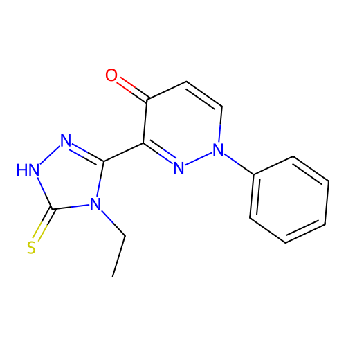 3-(4-ethyl-5-sulfanyl-4H-1,2,4-triazol-3-yl)-1-phenyl-4(1H)-pyridazinone structure