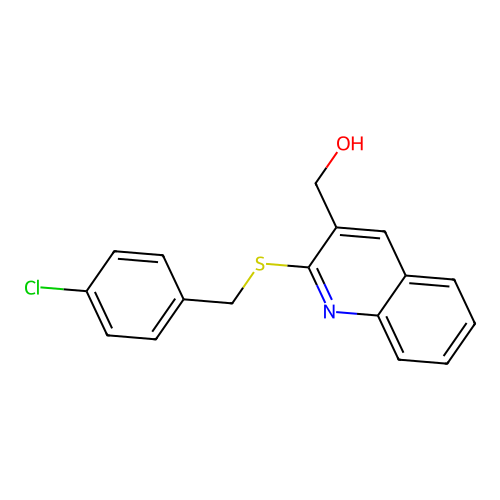 {2-[(4-Chlorobenzyl)sulfanyl]-3-quinolinyl}methanol structure
