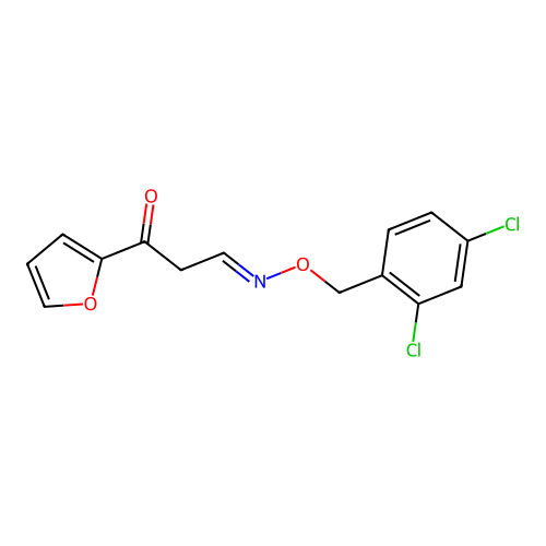 I(2)-Oxo-2-furanpropanal 2-(O-[(2,4-dichlorophenyl)methyl]oxime) structure