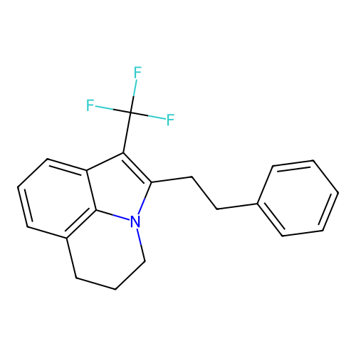 2-phenethyl-1-(trifluoromethyl)-5,6-dihydro-4H-pyrrolo[3,2,1-ij]quinoline structure