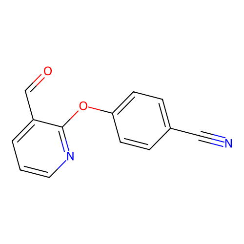 4-[(3-Formyl-2-pyridinyl)oxy]benzenecarbonitrile structure