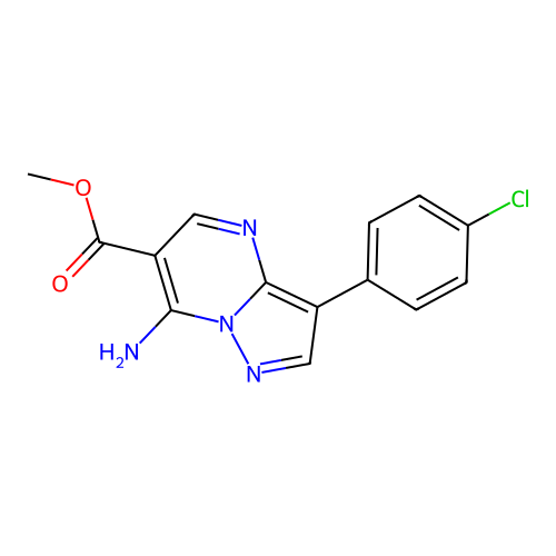 Methyl 7-amino-3-(4-chlorophenyl)pyrazolo[1,5-a]pyrimidine-6-carboxylate structure