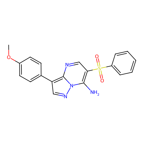 3-(4-Methoxyphenyl)-6-(phenylsulfonyl)pyrazolo[1,5-a]pyrimidin-7-amine structure