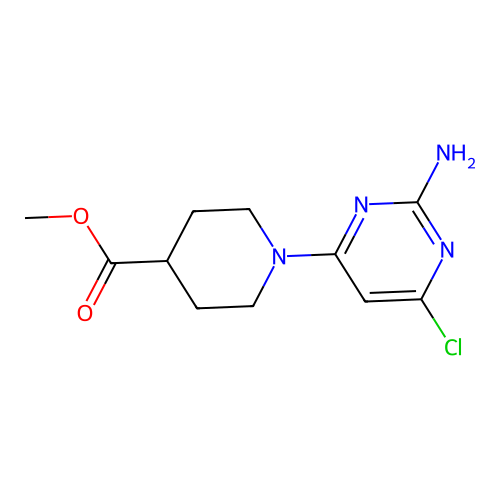 Methyl 1-(2-amino-6-chloropyrimidin-4-yl)piperidine-4-carboxylate structure