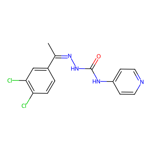 1-[1-(3,4-Dichlorophenyl)ethylideneamino]-3-pyridin-4-ylurea structure
