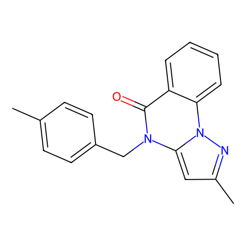 2-methyl-4-(4-methylbenzyl)pyrazolo[1,5-a]quinazolin-5(4H)-one structure