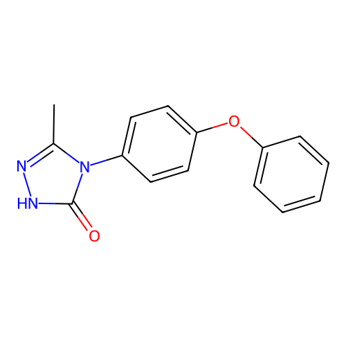 5-methyl-4-(4-phenoxyphenyl)-2,4-dihydro-3H-1,2,4-triazol-3-one structure