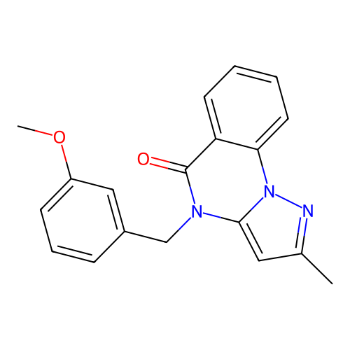 4-(3-methoxybenzyl)-2-methylpyrazolo[1,5-a]quinazolin-5(4H)-one structure