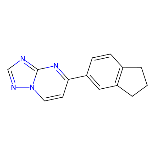 5-(2,3-dihydro-1H-inden-5-yl)-[1,2,4]triazolo[1,5-a]pyrimidine structure