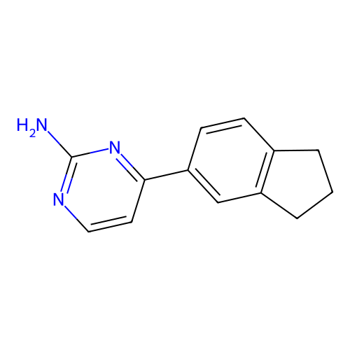 4-(2,3-dihydro-1H-inden-5-yl)pyrimidin-2-amine structure