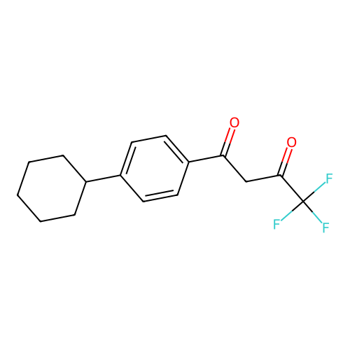 1-(4-Cyclohexylphenyl)-4,4,4-trifluoro-1,3-butanedione structure