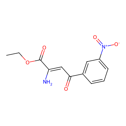 Ethyl 2-amino-4-(3-nitrophenyl)-4-oxobut-2-enoate structure