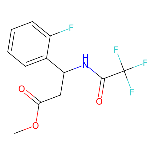 Methyl 3-(2-fluorophenyl)-3-[(2,2,2-trifluoroacetyl)amino]propanoate structure