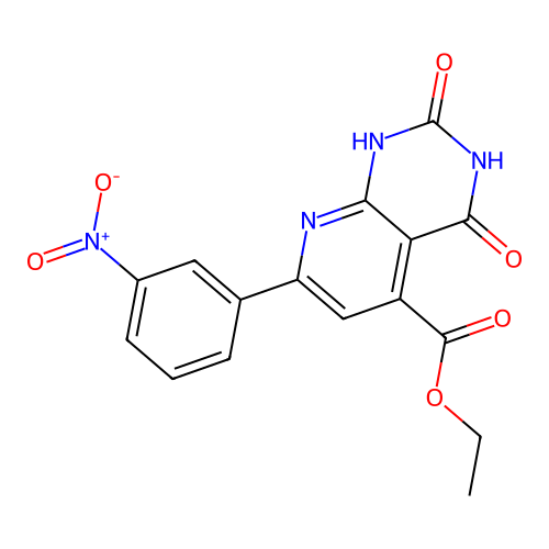 ethyl 7-(3-nitrophenyl)-2,4-dioxo-1,2,3,4-tetrahydropyrido[2,3-d]pyrimidine-5-carboxylate structure