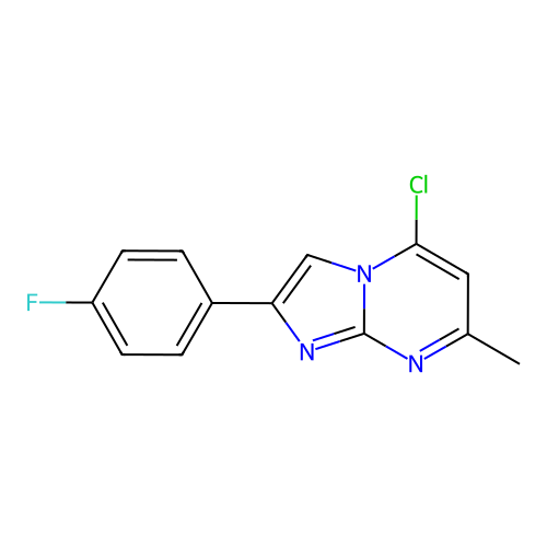 5-Chloro-2-(4-fluorophenyl)-7-methylimidazo[1,2-a]pyrimidine structure
