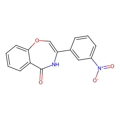 3-(3-nitrophenyl)-1,4-benzoxazepin-5(4H)-one structure