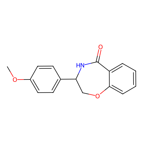 3-(4-methoxyphenyl)-3,4-dihydro-1,4-benzoxazepin-5(2H)-one structure