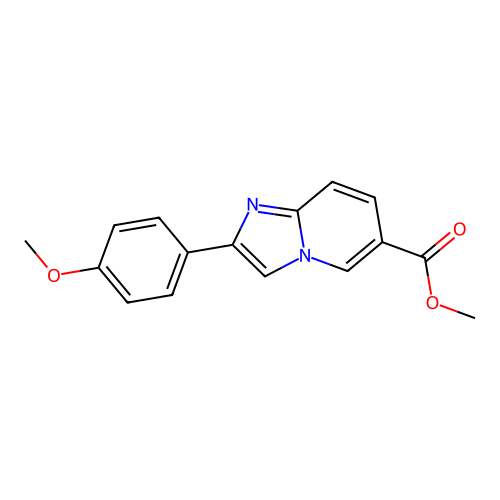 Methyl 2-(4-methoxyphenyl)imidazo[1,2-a]pyridine-6-carboxylate structure