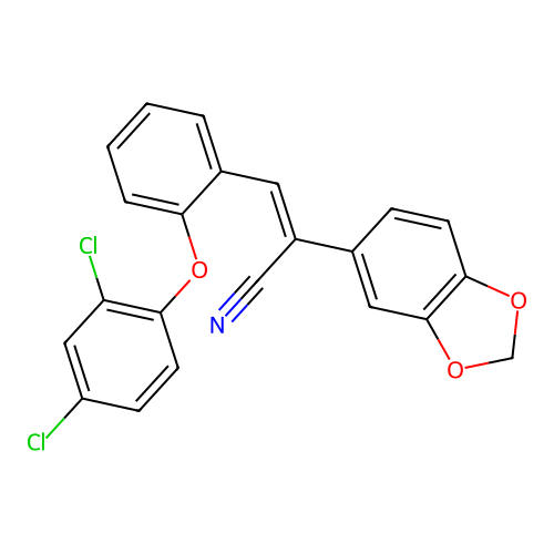 2-(1,3-Benzodioxol-5-yl)-3-[2-(2,4-dichlorophenoxy)phenyl]prop-2-enenitrile structure