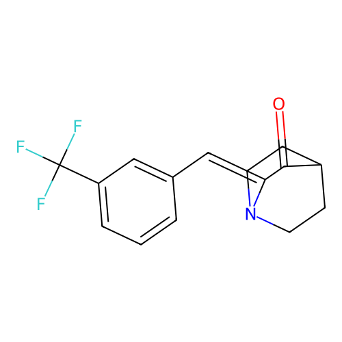 (2Z)-2-{[3-(trifluoromethyl)phenyl]methylidene}-1-azabicyclo[2.2.2]octan-3-one structure
